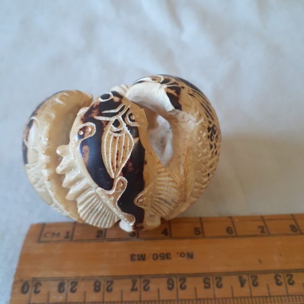 Carved Vegetable Ivory fish ball Tagua Nut? - Image 2