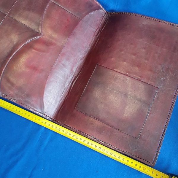 Tooled Leather folder -for stationery, document or writing.  Embossed bird on the cover - Image 2