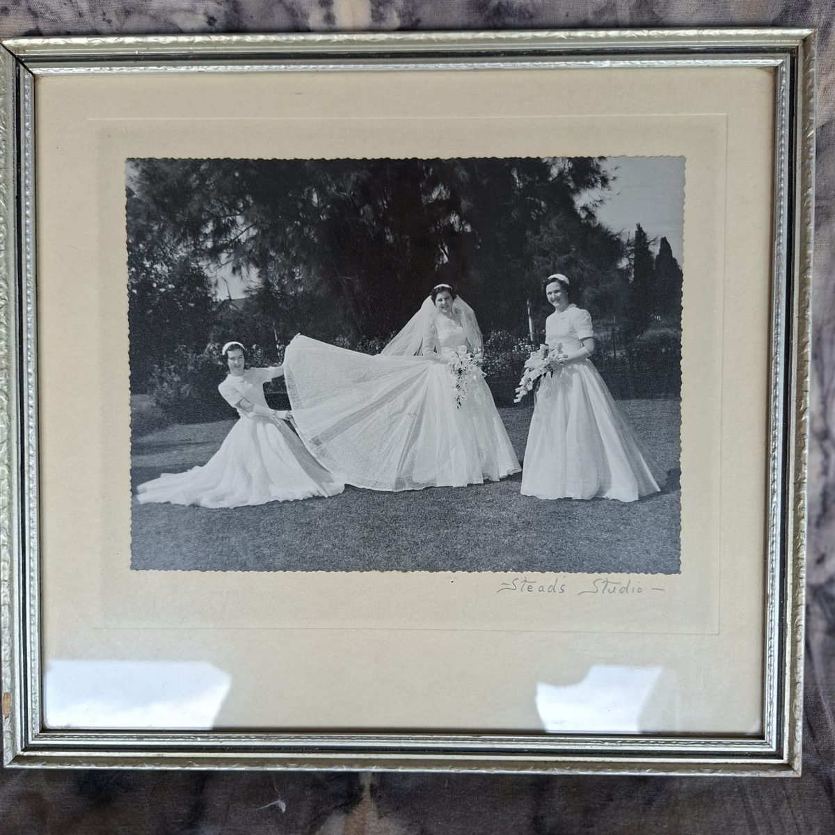 1940's style Wedding photograph original darkroom print