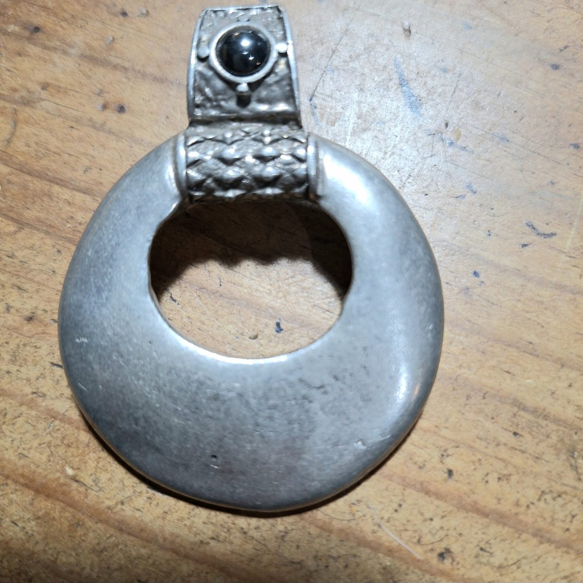 Vintage pendant jewelry. S African Silver metal pendant - Stamped Miglio jewelry