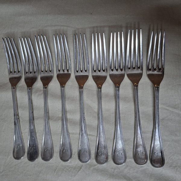 9 Mappin and Webb forks -  L monogram