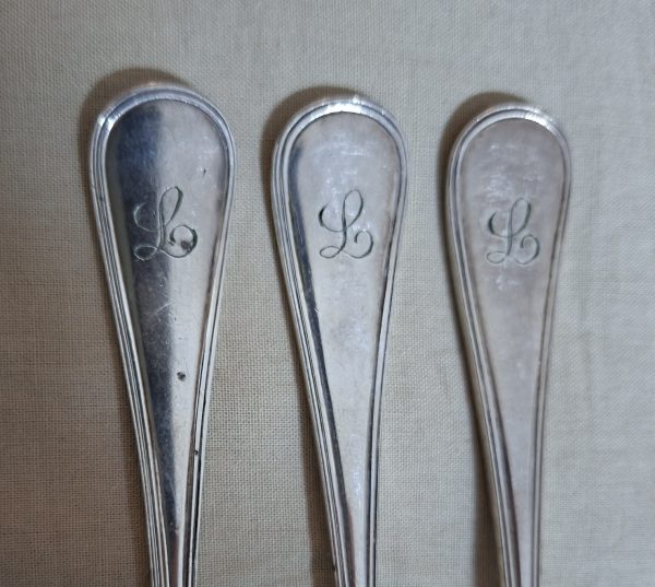 9 Mappin and Webb forks -  L monogram - Image 2
