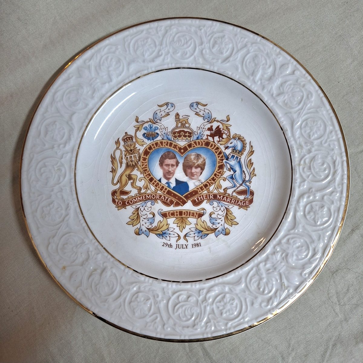 Commemorative plate Charles and Diana Marriage July 1981 - 18cms