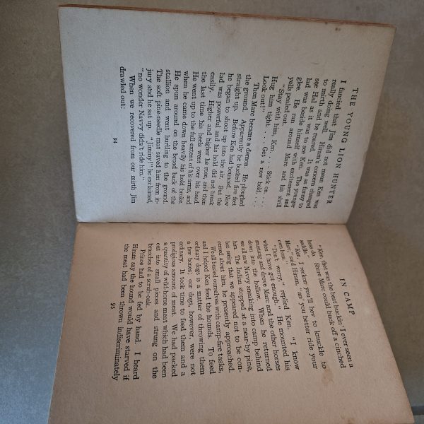 The Young Lion Hunter - Zane Grey - Published Circa 1930.   Hardcover - Image 4