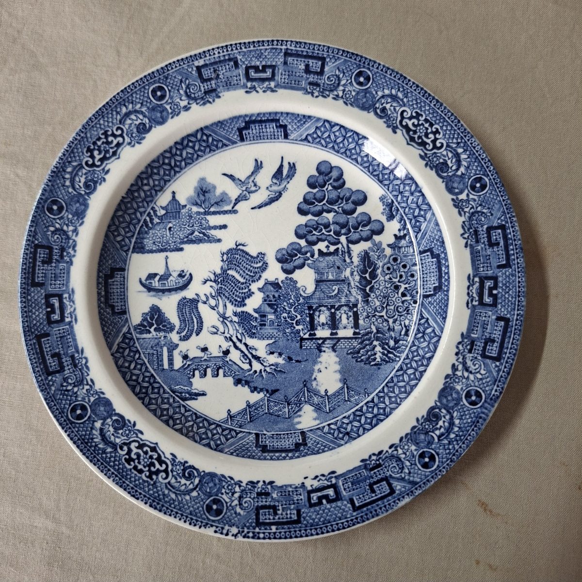 Wedgwood Willow Plate blue and white  1952  -16 cms - Replacement porcelain