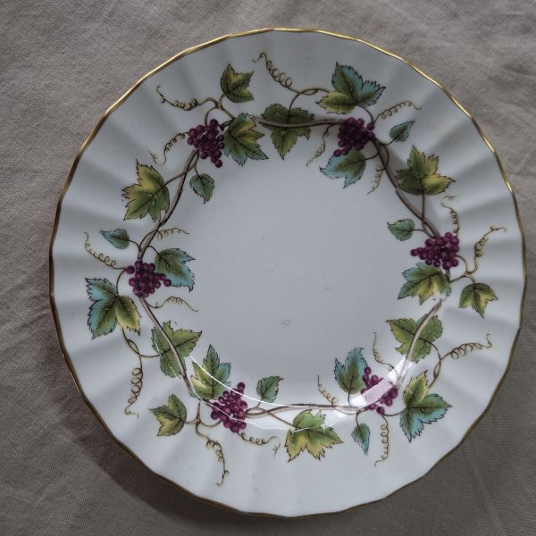 Side Plate Royal Worcester - grapes and vine leaves - replacement porcelain - bacchanal - 16 cms