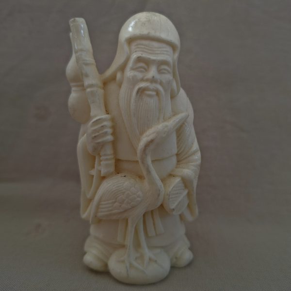 3 Chinese deities - faux ivory composite 7 cms  - fortune prosperity and longevity - Image 2
