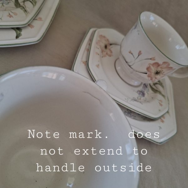4 tea trios Mikasa Amsterdam Japan Octagon -cup saucer and plate - Image 2