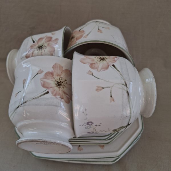 4 tea trios Mikasa Amsterdam Japan Octagon -cup saucer and plate - Image 5