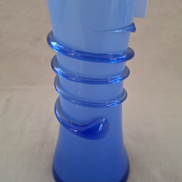 Blue Vase - Cased Glass - European, Murano? Czech Opaline Glass Cobalt Blue - Image 6