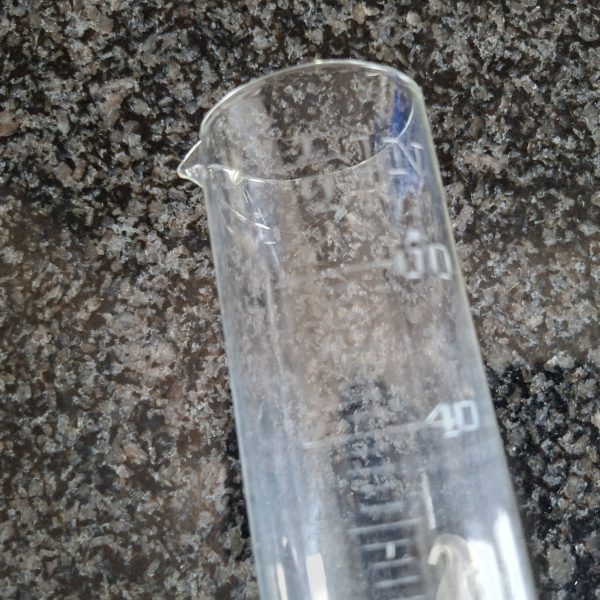 Scientific measuring glass for rain liquids.  In inches.   18 cms tall. - Image 4