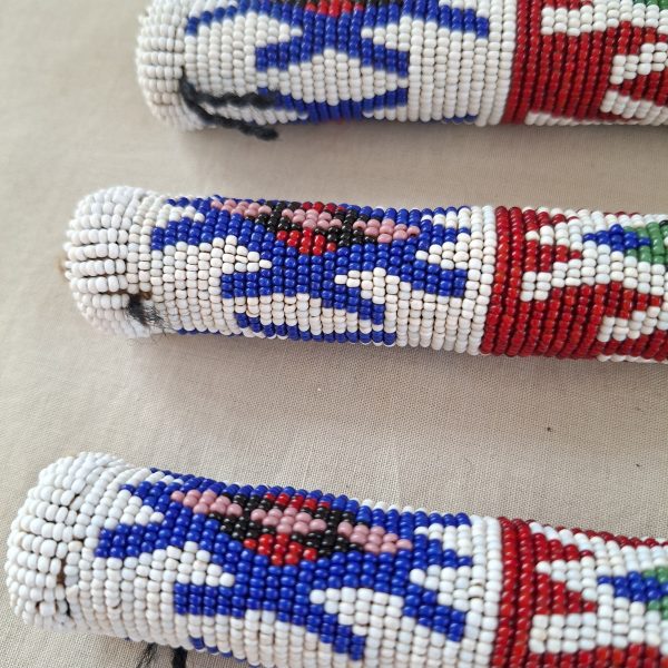 Traditional old Zulu Beadwork - Neck Piece? and beaded body adornment / necklace - glass beads - Image 8