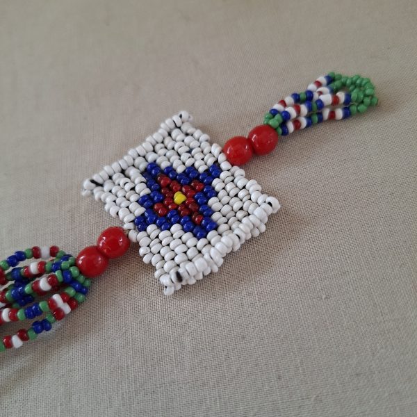 Traditional old Zulu Beadwork - Neck Piece? and beaded body adornment / necklace - glass beads - Image 4