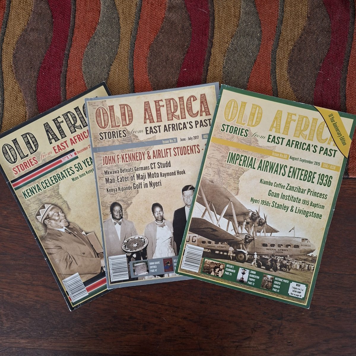 3 Old Africa Magazines Stories from East Africa's Past - Printed in Kenya  issues 73 79 and 96
