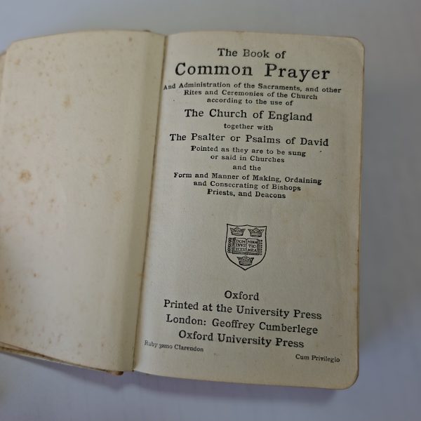 Bible - Book of Common Prayer - Church of England Psalms of David - French Ivory cover - 1949 - Image 4