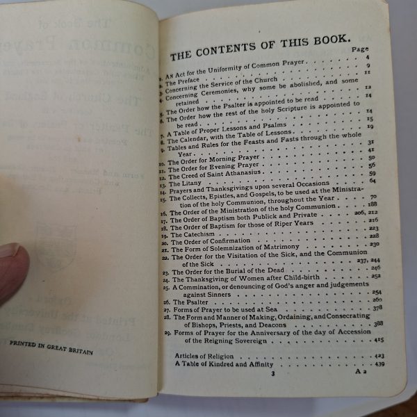 Bible - Book of Common Prayer - Church of England Psalms of David - French Ivory cover - 1949 - Image 2