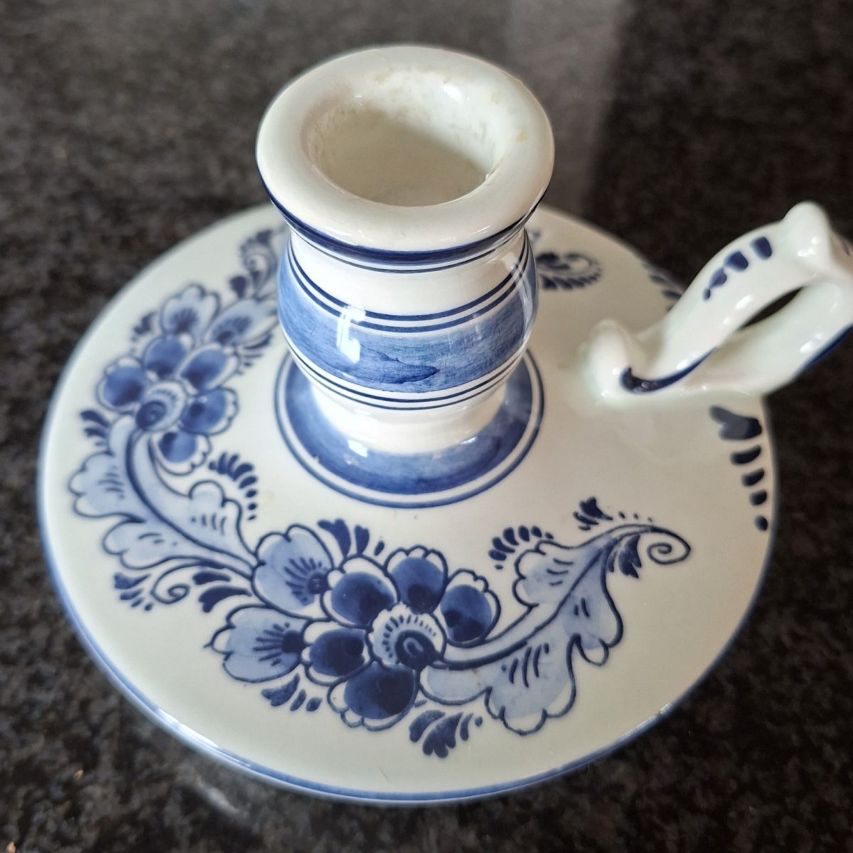 Delft Candle stick - blue and white - hand painted