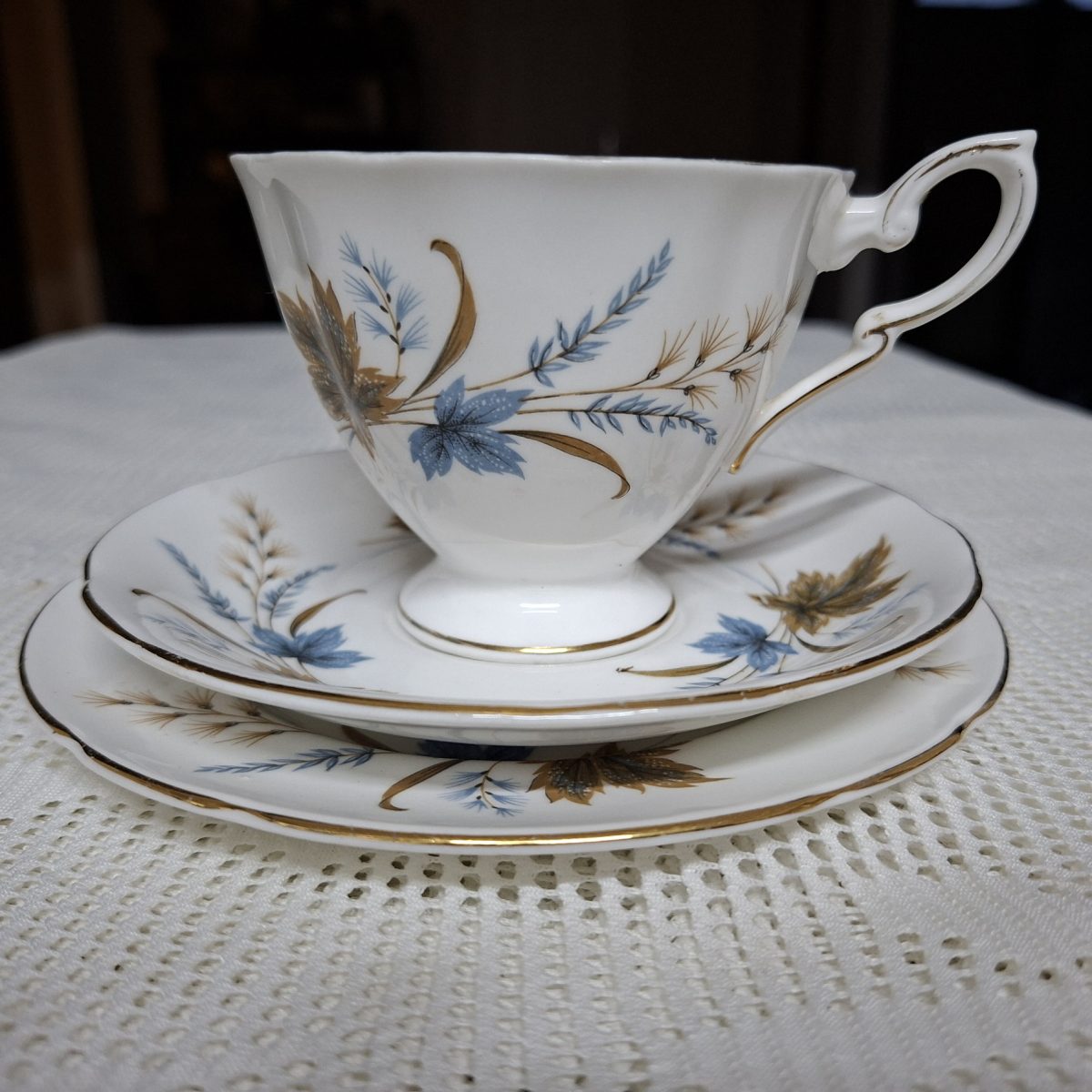 Tea Trio - Paragon Pastorale design - replacement english porcelain