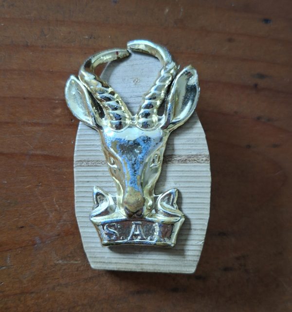 Lg SA1 springbok badge.  Screw on brass back