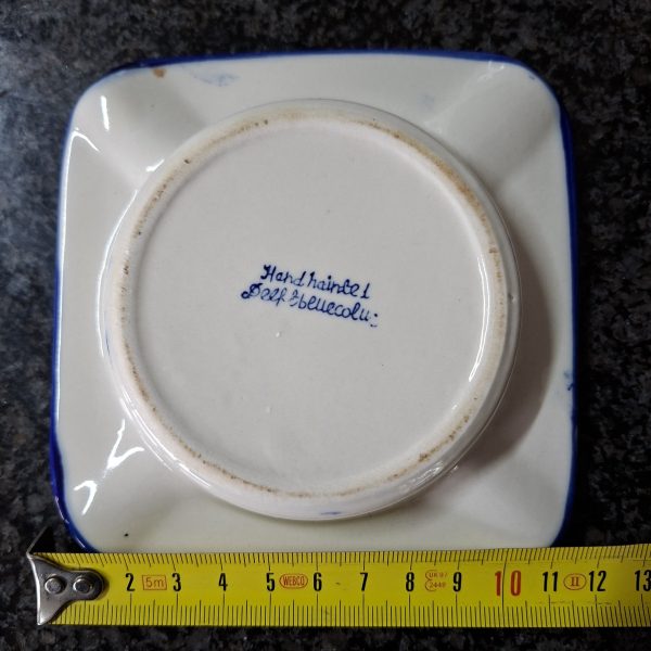 Delft Blue Holland ashtray with windmill 12 cms sq. - Image 2