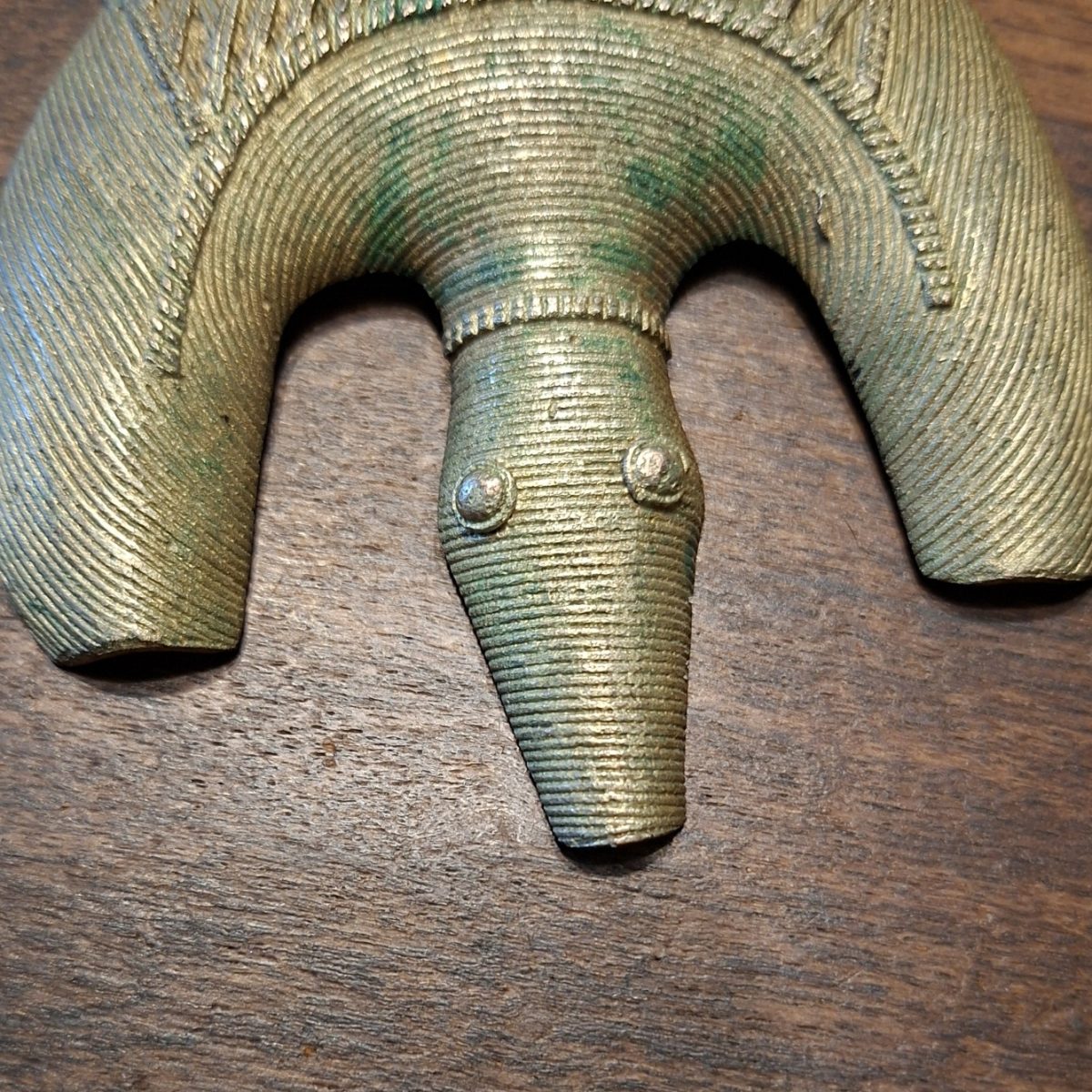 African bronze artifact amulet aardvark antbear pendant - Ivory Coast -  Dogon?