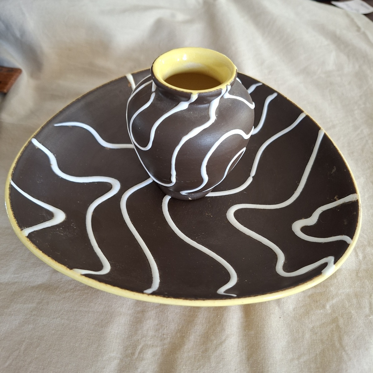 German art porcelain bowl and little vase