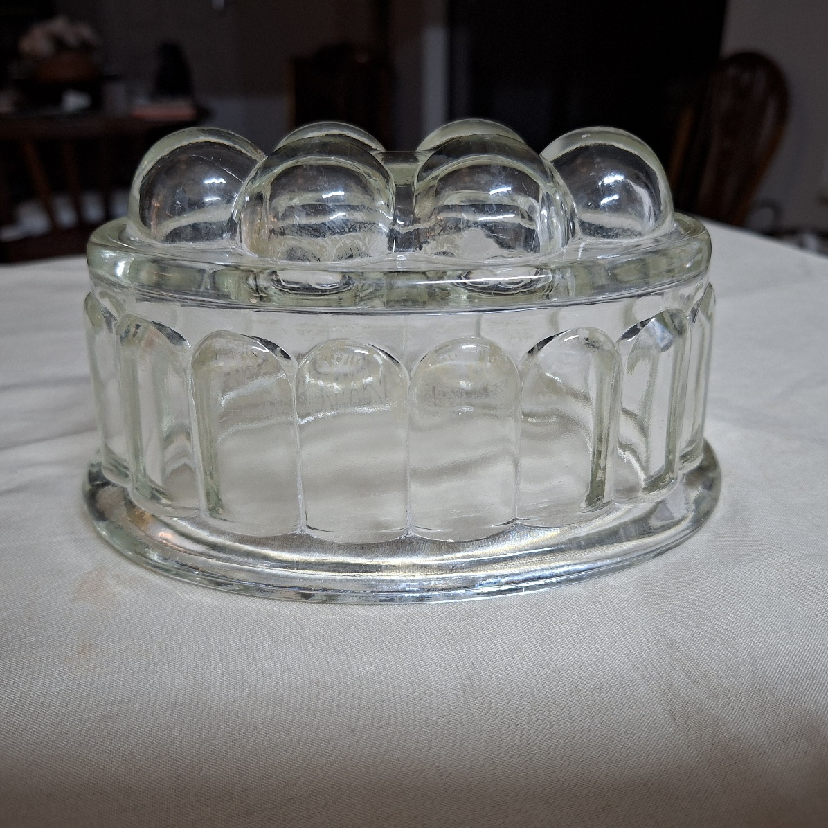 Glass jelly / aspic mold - 17 x 9 cms - kitchenalia