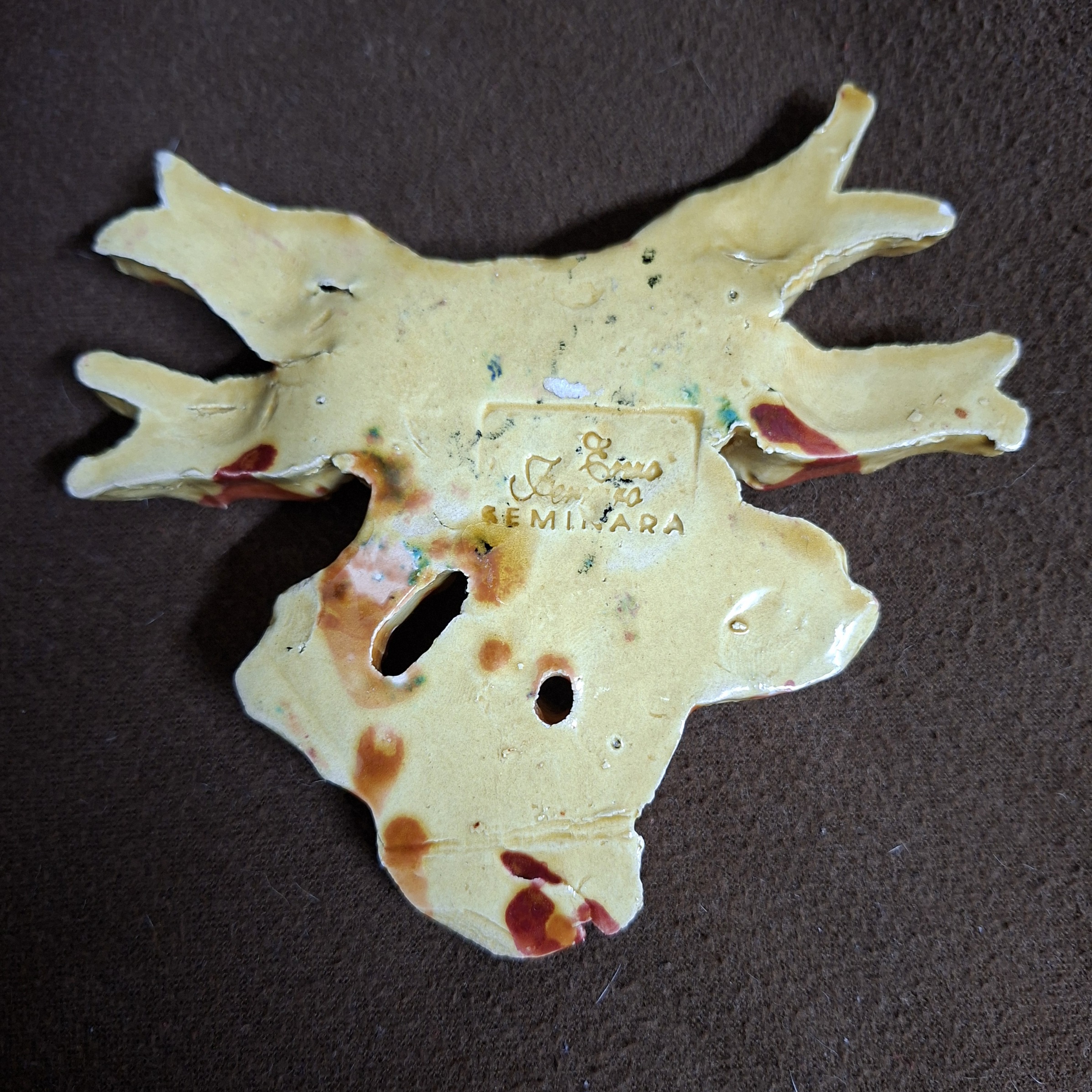 Ceramic Crab - Stamp signed Seminara Italy Enzo Ferraro. - Image 2