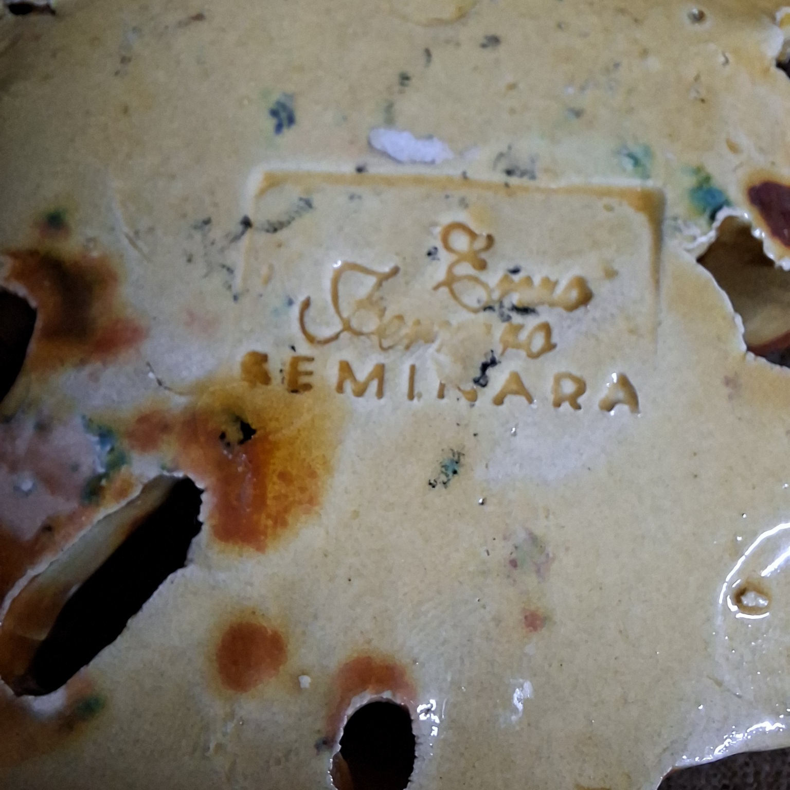 Ceramic Crab - Stamp signed Seminara Italy Enzo Ferraro. - Image 4