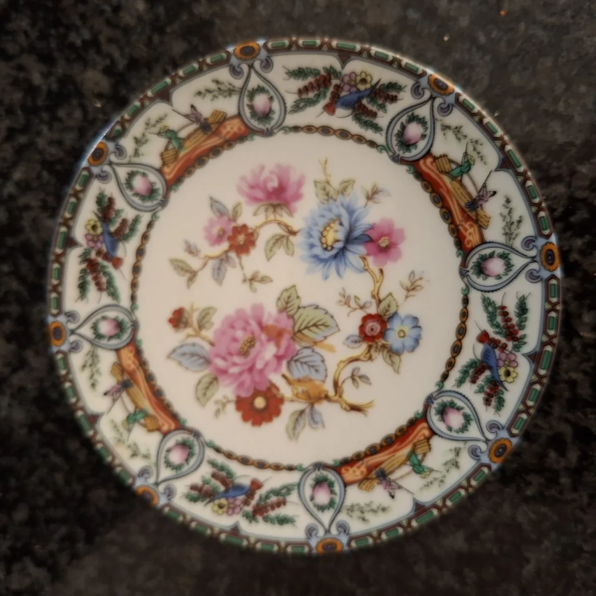 Mini asian plate pintray trinket dish - 10 cm dia