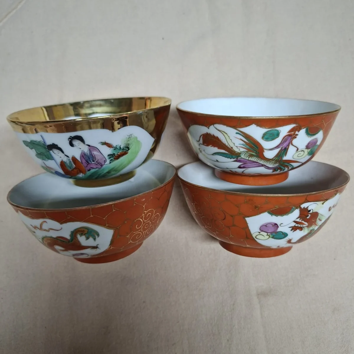 4 chinese rice bowls