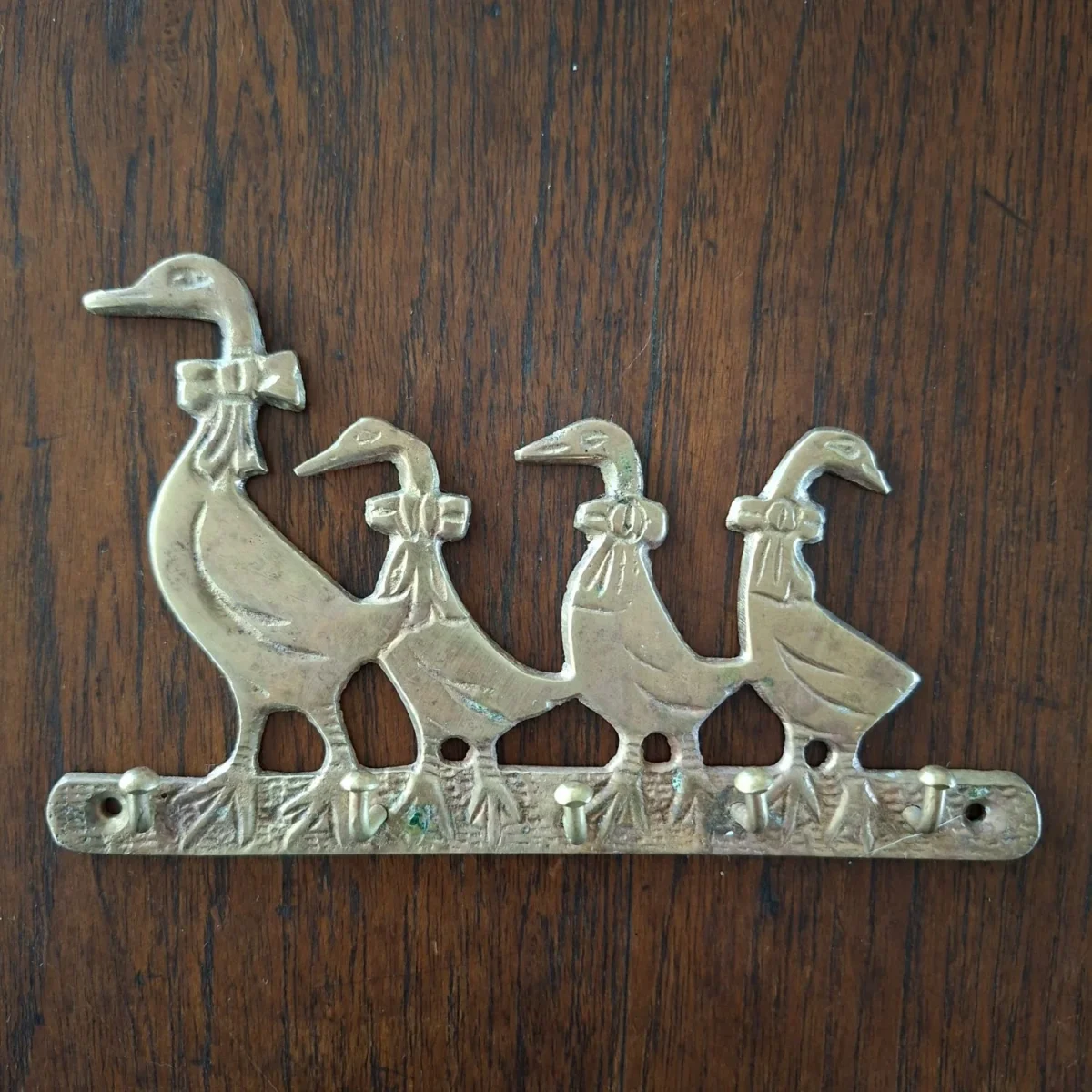 Key holder - Brass duck goose key rack