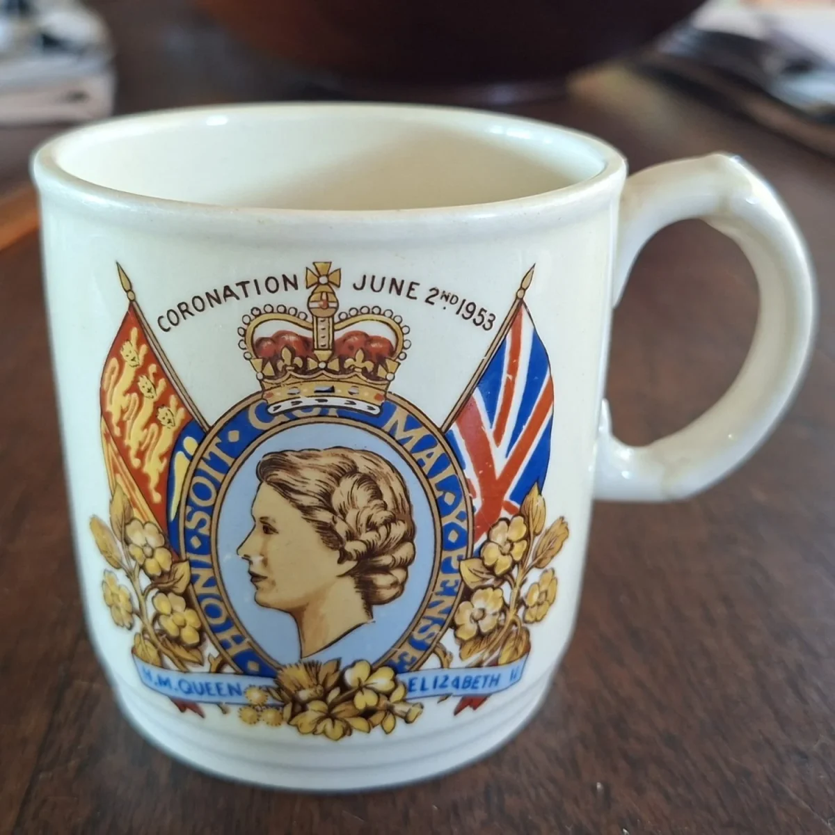 1953 Coronation mug Queen Elizabeth 11