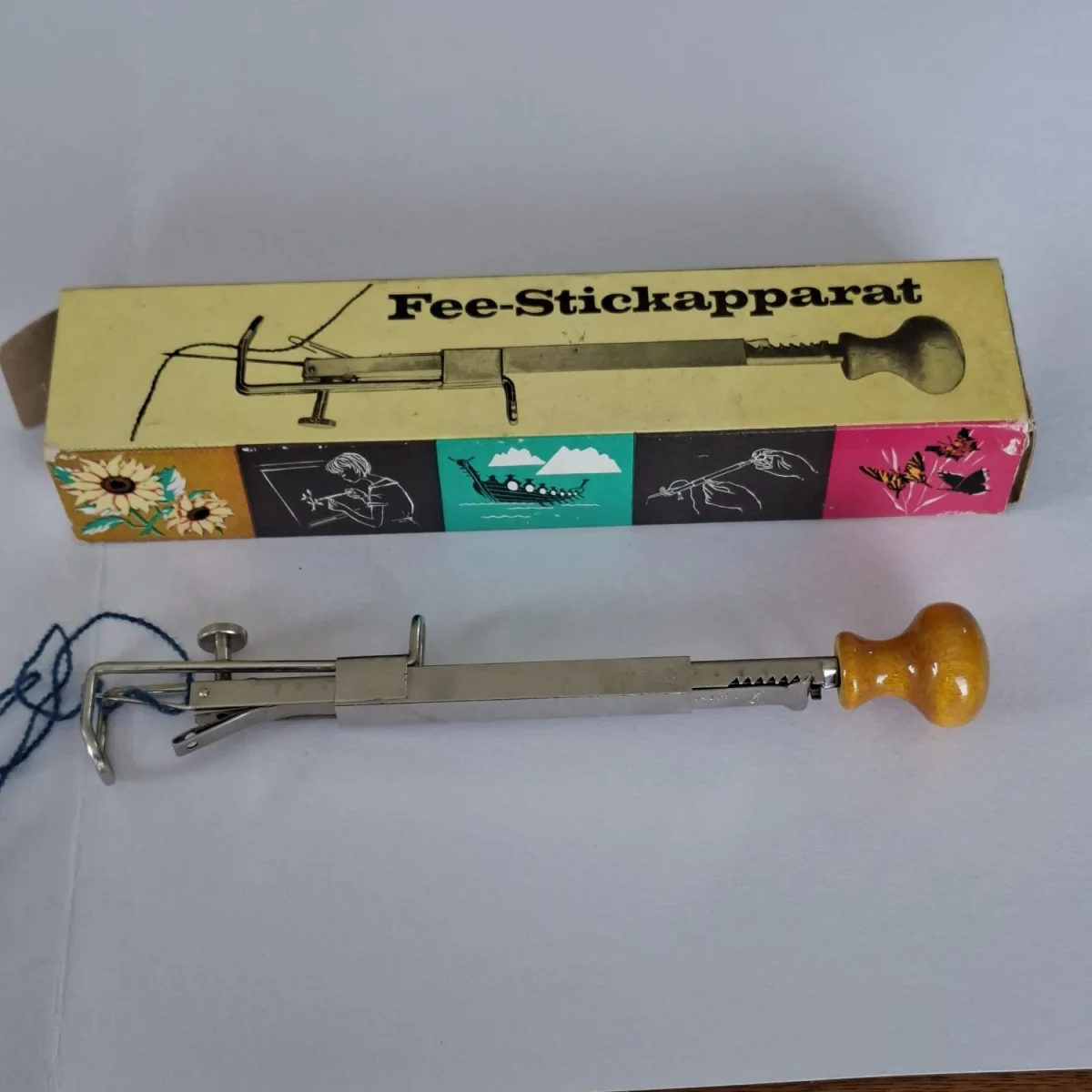 Fairy Embroidery Needle tool.  Fee-Stickapparat - 1950's mechanical embroidery tool